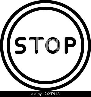 Stop Vector Icon Design Illustration Stock Vector