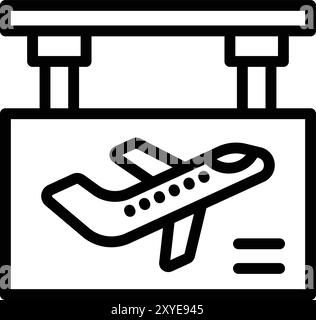 Boarding Gate Vector Icon Design Illustration Stock Vector