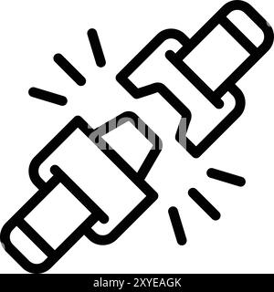 Seat belt Vector Icon Design Illustration Stock Vector