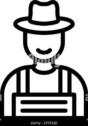 Farmer icon vector image Stock Vector Image & Art - Alamy