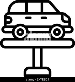 Car lift Vector Icon Design Illustration Stock Vector