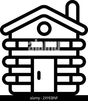 Cabin Vector Icon Design Illustration Stock Vector