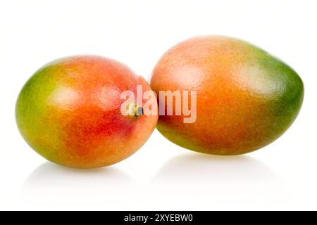 Ripe mango fruits isolated on white background Stock Photo