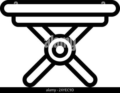 Folding Table Vector Icon Design Illustration Stock Vector