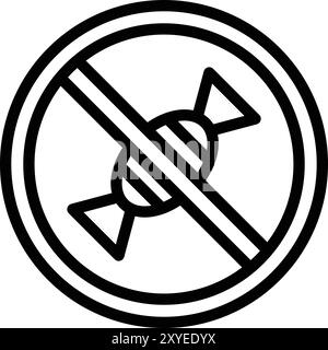 No Sugar Vector Icon Design Illustration Stock Vector