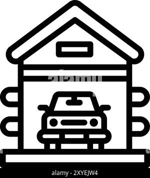 Garage Vector Icon Design Illustration Stock Vector