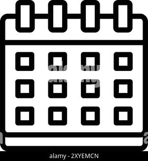 Calendar Vector Icon Design Illustration Stock Vector
