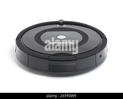 IRobot Roomba 770 household vacuum cleaning robot isolated on white background Stock Photo