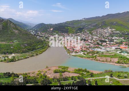 Landscape of Mtskheta. This is the one of the oldest cities of Georgia and its former capital city Stock Photo