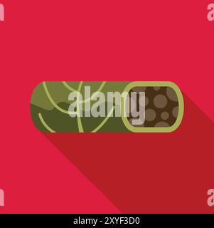 Cuban cigar icon in flat style isolated on white background. Vector illustration Stock Vector