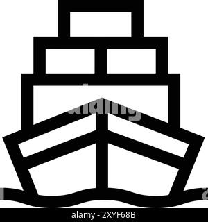 Loading Boat Vector Icon Design Illustration Stock Vector