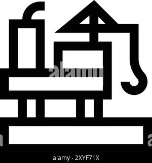 Offshore Vector Icon Design Illustration Stock Vector