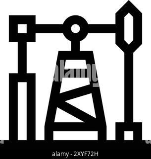 Oil Pump Vector Icon Design Illustration Stock Vector