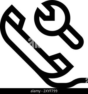 Maintenance Cal Vector Icon Design Illustration Stock Vector