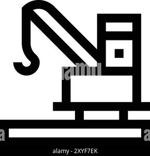 Offshore Rig Vector Icon Design Illustration Stock Vector