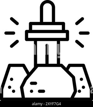 Excalibur Vector Icon Design Illustration Stock Vector