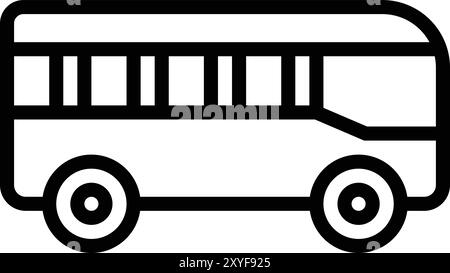 Bus Vector Icon Design Illustration Stock Vector