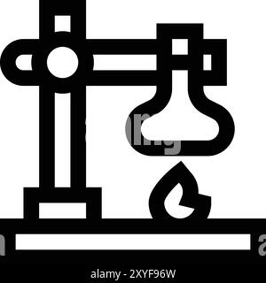 Bunsen Burner Vector Icon Design Illustration Stock Vector