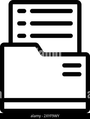 Dossier Vector Icon Design Illustration Stock Vector