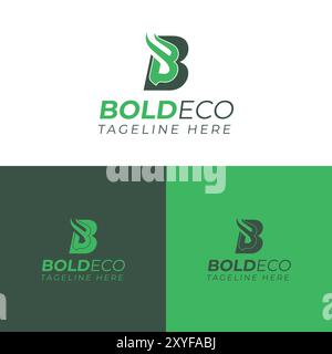 Bold Eco climate eco friendly logo design Stock Vector