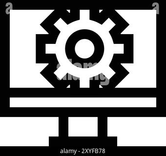 Computer Settings Vector Icon Design Illustration Stock Vector
