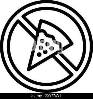No Fast Food Vector Icon Design Illustration Stock Vector