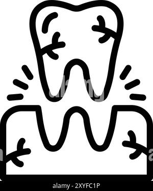 Tooth Extraction Vector Icon Design Illustration Stock Vector