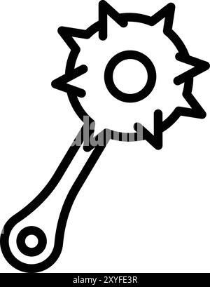 Mace Simple vector icon. Illustration symbol design template for web ...