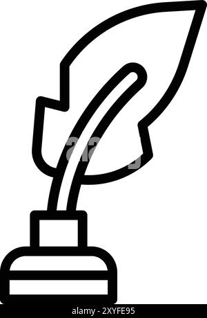 Ink feather Vector Icon Design Illustration Stock Vector