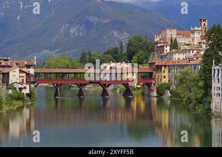 Bassano del Grappa Ponte Vecchio in northern Italy Stock Photo