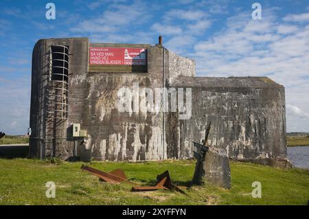 World War II bunker built by occupying Germans converted to Reglebau museum Stock Photo