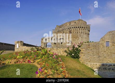 The castle in Dinan in Brittany, France, castle of Dinan in Brittany, France, Europe Stock Photo