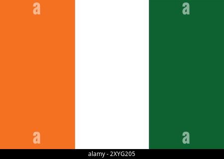 Cote d'ivoire Sign, Cote d'ivoire Flag, National Flag of Cote d'ivoire, Republic of Cote d'ivoire Stock Vector