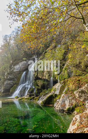 Waterfall Virje (Slap Virje), Triglavski national park, Slovenia Stock Photo