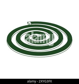 Simple Minimalist Mosquito Coils Icon Symbol Vector Illustration Stock Vector