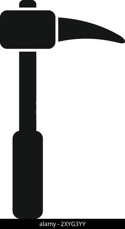 Simple vector icon of a blacksmith hammer with wooden handle forging metal Stock Vector