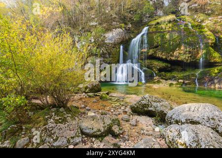 Waterfall Virje (Slap Virje), Triglavski national park, Slovenia Stock Photo