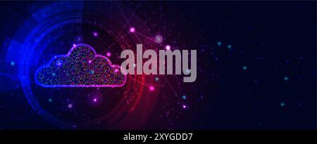 Bridging the gap between data and users with cloud technology Stock Vector