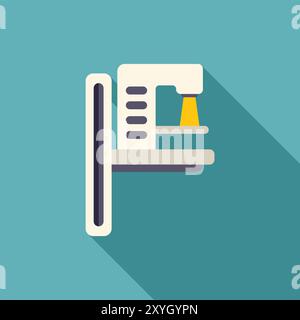 X ray machine generating radiation, used for medical imaging to assist in diagnosis and treatment Stock Vector