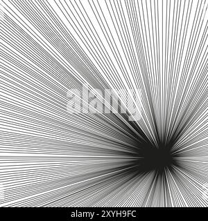Comic speed lines. Vector radial manga burst with action rays