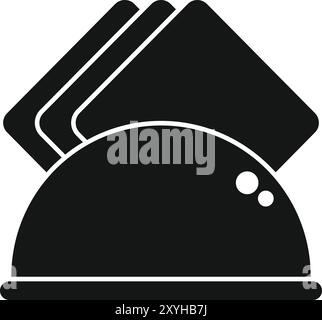 This simple vector icon of a napkin holder is perfect for any project related to food service or hospitality Stock Vector