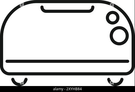 Bread maker machine icon outline style for bakery shop website or mobile app Stock Vector