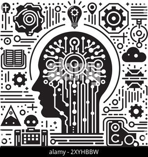 Information Communication Technology vector design. Stock Vector