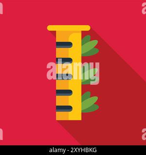 Illustration of vertical farming in city using hydroponic method to grow organic vegetables Stock Vector