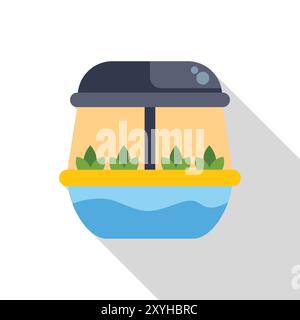 Hydroponic method growing plants using mineral nutrient solutions in a water solvent, without soil Stock Vector