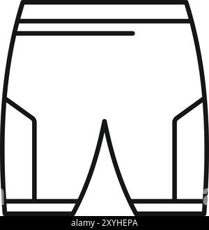 This icon of bicycle shorts is perfect for sportswear, athletic wear, and cycling related designs Stock Vector
