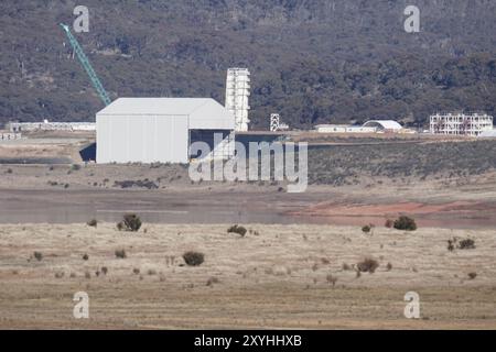 Tantangara Dam, NSW, Australia, 11th June 2023; The construction site of Snowy Hydro 2.0 Stock Photo