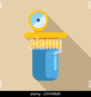 This icon of a medical tonometer is measuring intraocular pressure Stock Vector