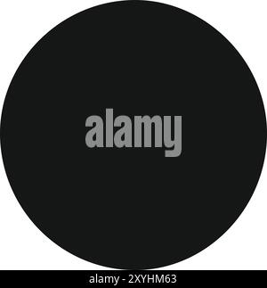 Simple black circle on white background graphic element Stock Vector