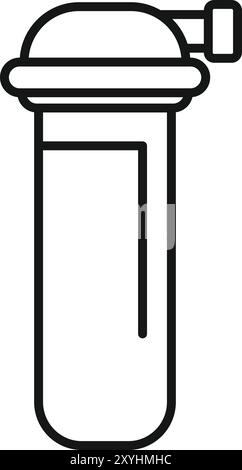 Simple vector icon representing a filter cartridge being replaced, perfect for illustrating plumbing work or water purification Stock Vector